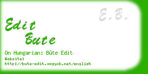 edit bute business card