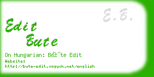 edit bute business card